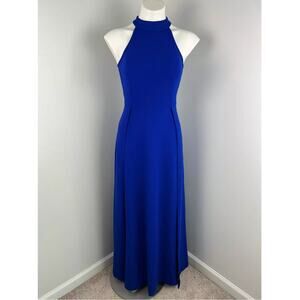 High Neck Formal Wedding Maxi Evening Prom Homecoming Dress Gown Small